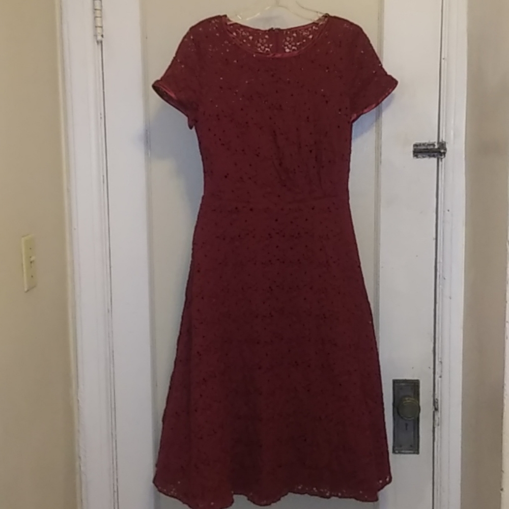Asos sz 8 red lace holiday dress